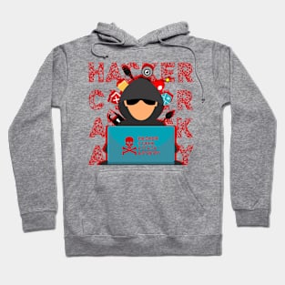 Hacker Cyber Attack Activity Red Version Hoodie